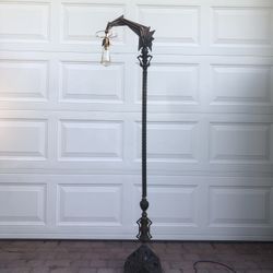 Antique 1920’s Art Deco Geometric Floor Lamp / Bronze / Iron / Updated Wiring