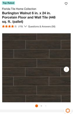 🆕 Burlington Walnut 6 in. x 24 in. Porcelain Floor and Wall Tile (448 sq. ft. /pallet