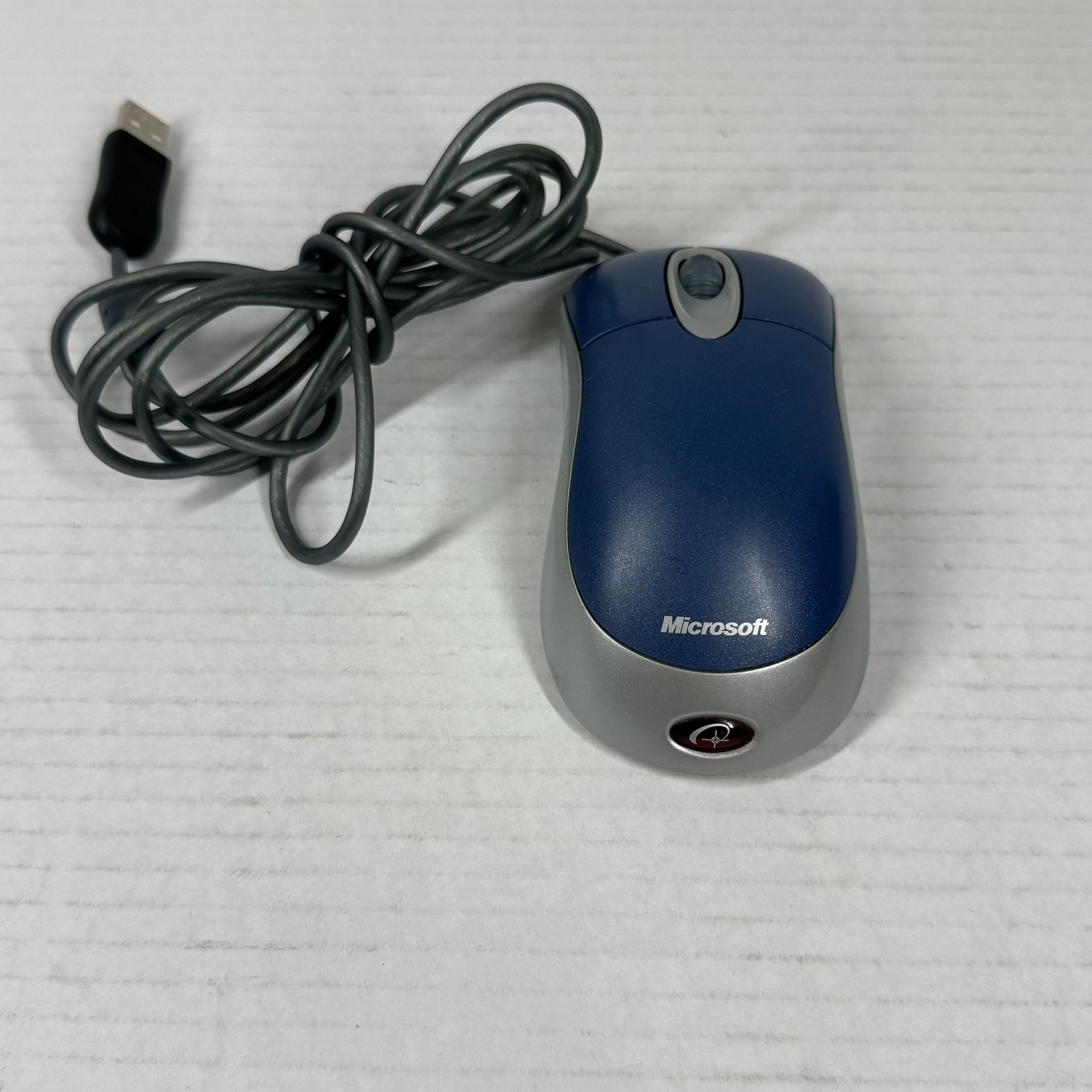 Microsoft Optical Mouse Blue USB and PS/2 Compatible Model X08-72983 Tested