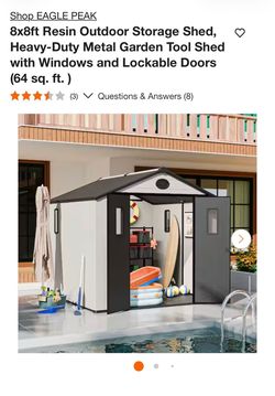 8x8 storage shed