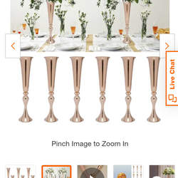 Gold wedding tall centerpieces vases