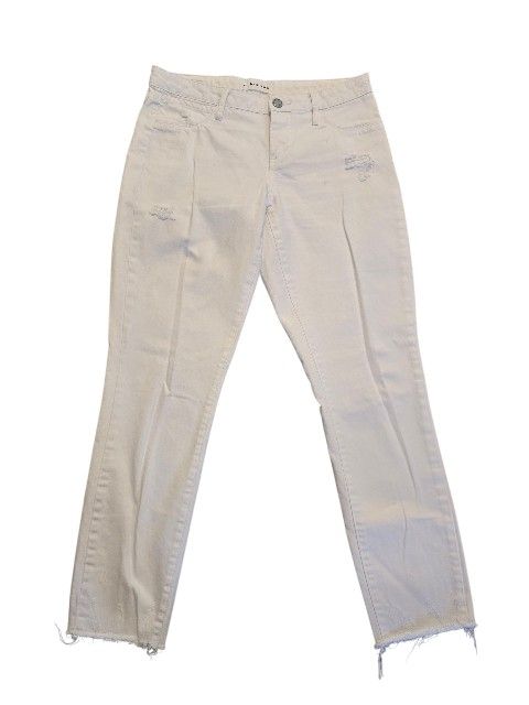 Articles of Society Women's Berlin White Distressed Skinny Jeans Sz 26 Rn#137479