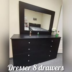 Black Dresser New With Mirror New $359