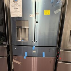 Free Delivery! GE Profile 27.9 Cu. Ft. Smart Fingerprint Resistant 4-Door French-Door Refrigerator with Door In Door