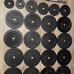 Set Of Adjustable Dumbbells Cast Iron CAP 100 lbs [ on each hand Total: 200 lbs ]