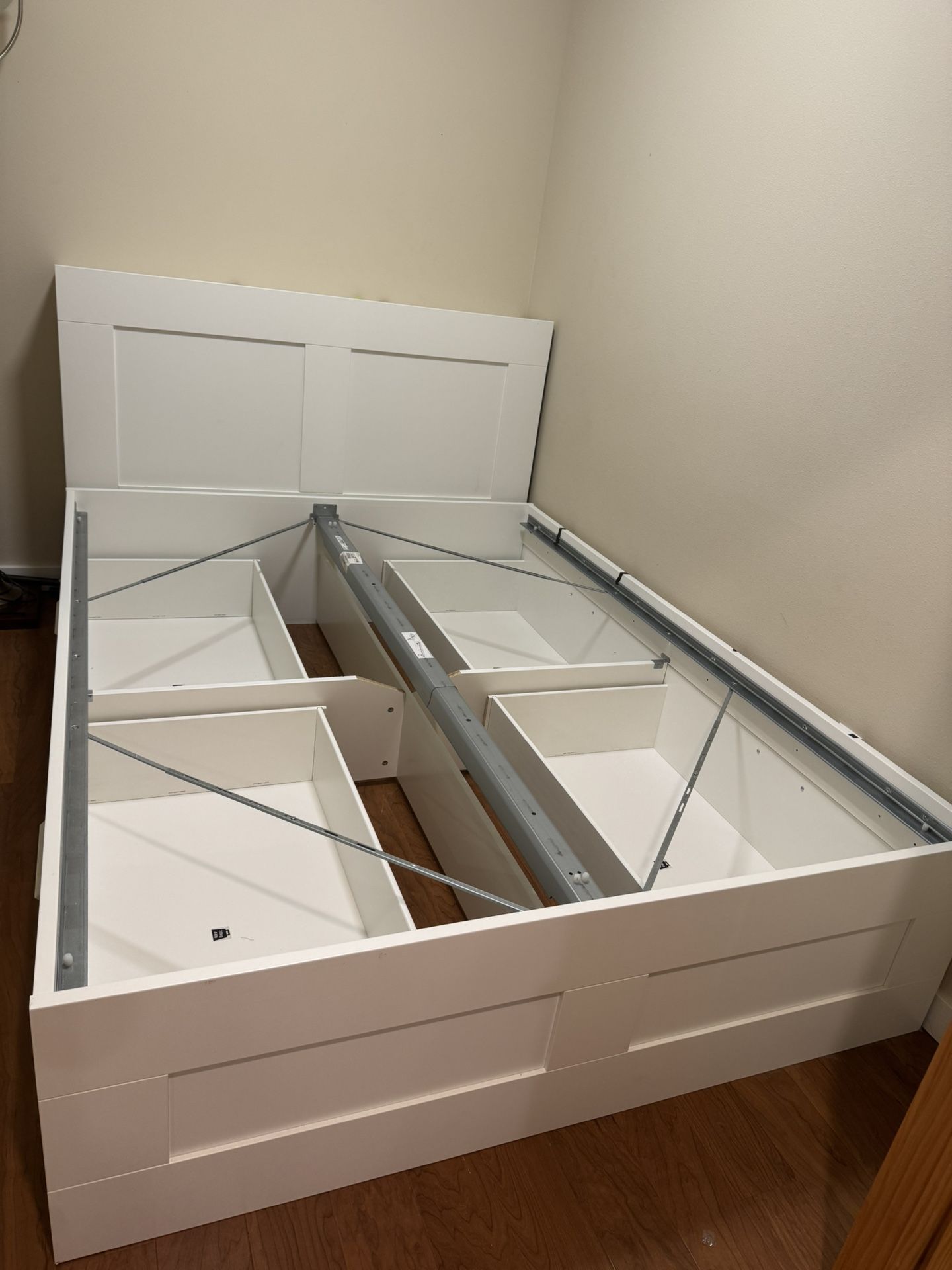 Queen Storage Bed Frame w/ Headboard – Great Condition