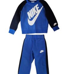 Nike Kids Blue and Black Crewneck Sweater And Matching Pants Set