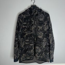 Nike Tech Fleece Full Zip Hoodie Mens XL Black Camo