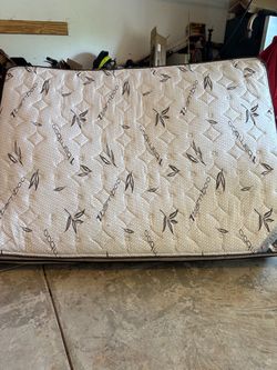 Queen size mattress, and the metal frame