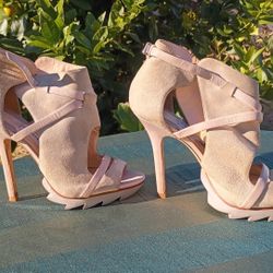 Camilla Skovgaard Designer Suede Leather Platform Drop Cut Sandal S 