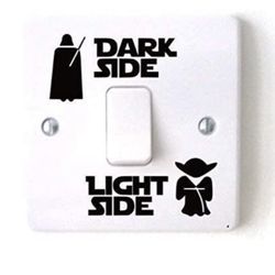 Star Wars Dark Light Side Switch Vinyl Decal Sticker  Room Lightswitch