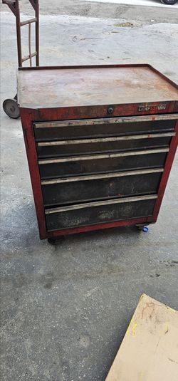 Craftsman Tool Box with wheels   As is condition  27 X 35 X 18