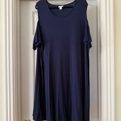 Ava & Viv Navy Cold Shoulder Dress