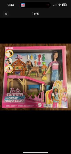 Netflix Barbie Mysteries The Great Horse Chase Doll Play Set - NEW IN BOX!!