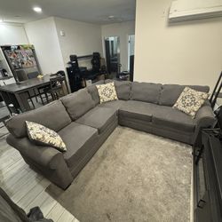Gray Sectional Couch Sofa 