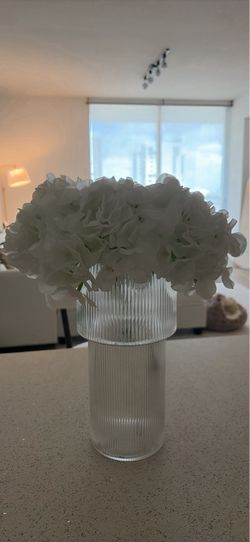 Glass vase with flowers
