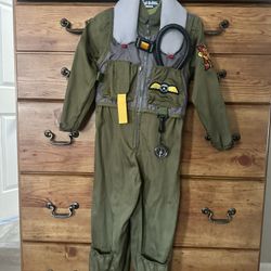 Fighter Jet Pilot Boys Costume Size 5-6 