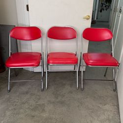 One Set of 3 Folding Chairs