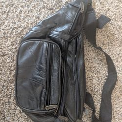  Vintage Tinder Patchwork Leather Fanny Pack 