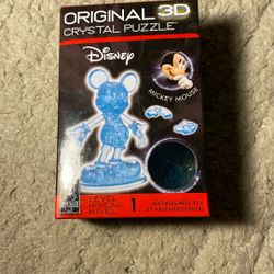 Mickey Mouse Disney 3D Crystal Blue Puzzle New Sealed 37 pc Level 1