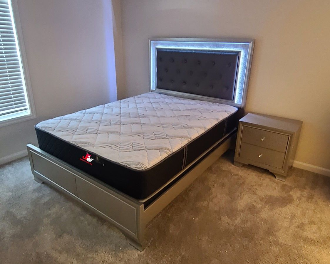 Brand New! 7pc Queen/Full Bedroom Set😍/ Take it home with Only $39down/Hablamos Español Y Ofrecemos Financiamiento 🙋🏻♂️