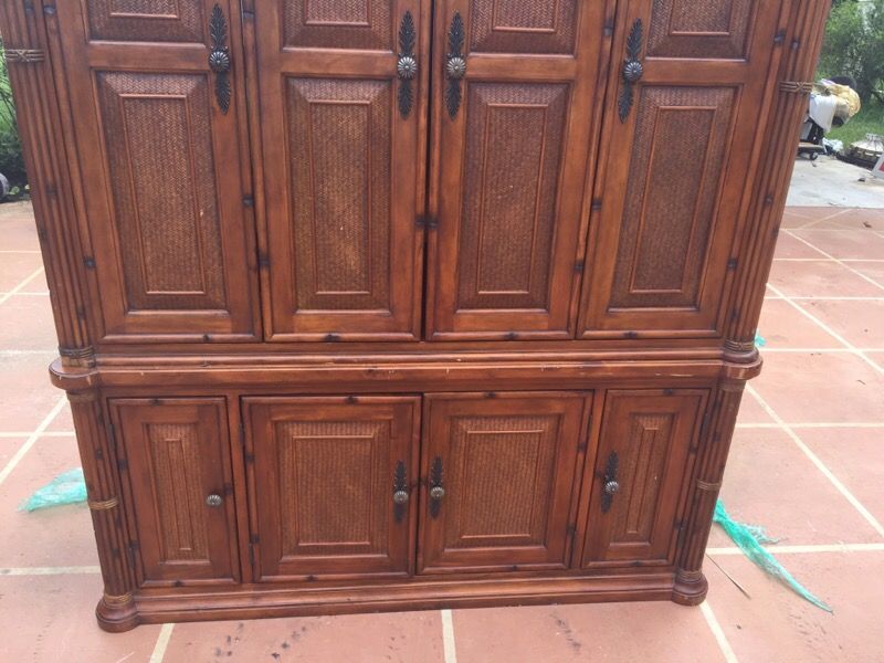 Beautiful Wood Antique Tv Armoire