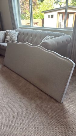 Upholstered Headboard with Nailhead Trim