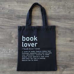 Book Lover Canvas Tote Bag NEW 