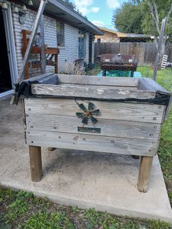 Raised Wooden  Herb Bed 