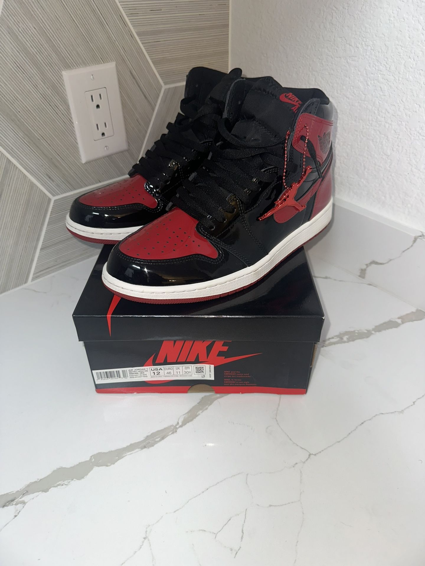 Air Jordan 1 Retro High OG 'Patent Bred' Size 12