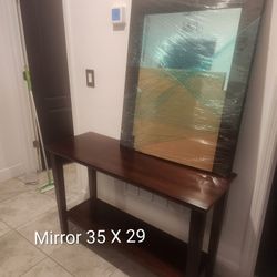 Mirror and Table Set