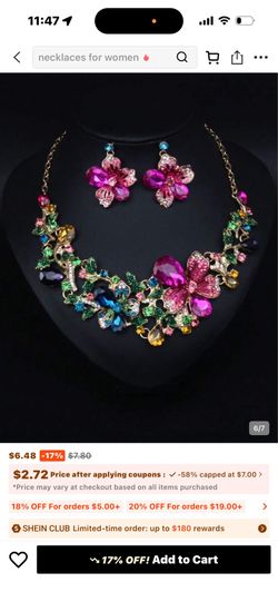 Multicolor fashion jewelry set
