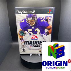 Madden NFL Football 2005 *Free w/ Any Purchase (limit 1) For PlayStation 2 Cleaned/Tested/Authentic Thumbnail