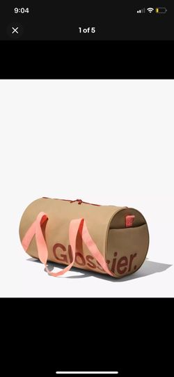 Glossier Duffel Bag Sealed (Medium Brown Pink Desert Rose) Zip Canvas
