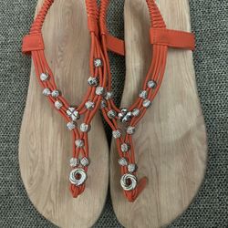 Ashley blue Orange Sandals Size 8