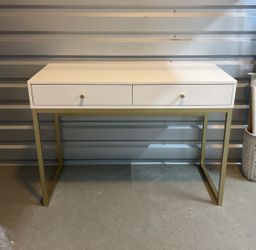 White and Gold Desk / Vanity
