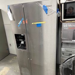 Whirlpool 21.4 cu. ft. Side by Side Refrigerator in Fingerprint Resistant Stainless Steel