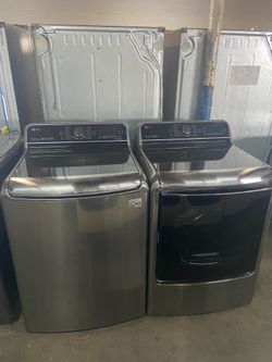 LG Jumbo Top Load Washer & Dryer Set for sale.