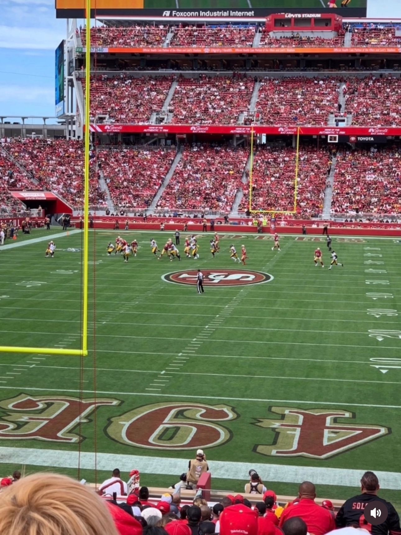 TNF 49ers Vs Rams Photo Taken From Seats Above Niner Tunnel 2 Tickets & Parking Included