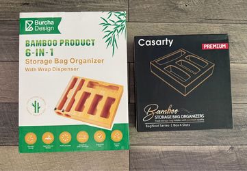 Bamboo Storage Bag Organizer Bundle