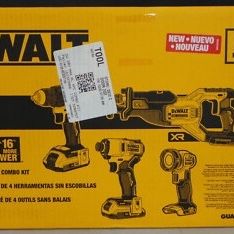 BRAND NEW NEVER OPENED DEWALT 20V MAX 4-Tool Brushless Power Tool Combo