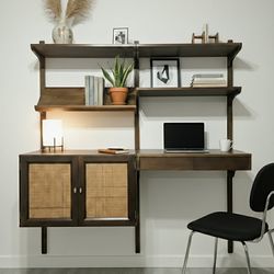 Vintage Mid Century Modern Wall Unit