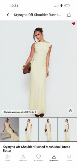 Princess Polly butter yellow dress