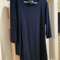 Antthony Original Navy Blue Pullover 3/4 Sleeve Top Size Medium  