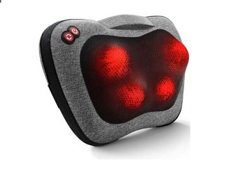 Shiatsu Back Massager with Heat for Pain Relief, Gray
Electric 3D Kneading Massage Pillow