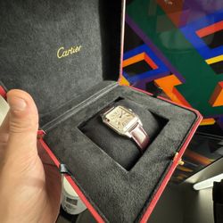 Cartier Dumont Leather Strap Watch 