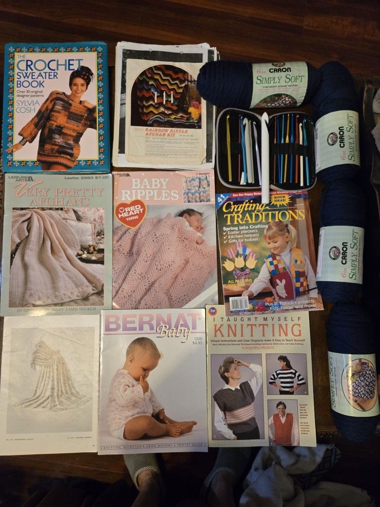 Crochet Catalogs, Book, Hooks And Yarn