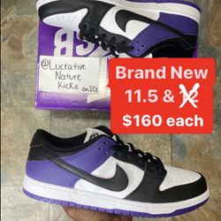 Size 11.5 “Court Purple” Nike SB Dunk Low