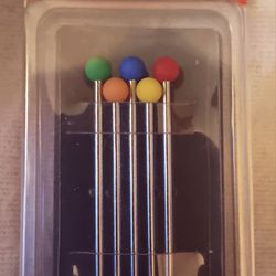 Body Jewelry-"PIERCED NATION" *INDUSTRIAL* MULTI UV 5pk 14G 1 1/2"  Barbells  [NEW]