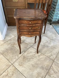 Antique King Louis XV French 3 Drawer Side Table